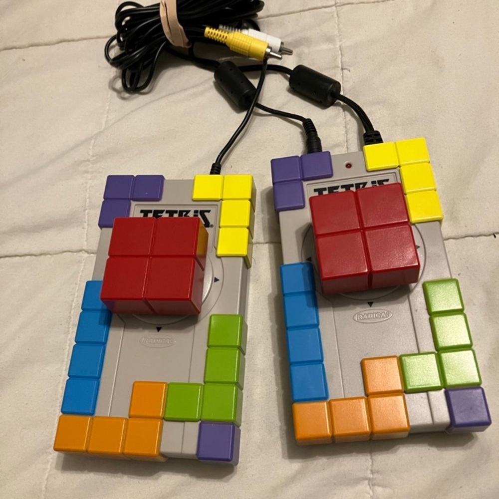 Lot of 2 Radica / Jakks Pacific Tetris Plug & Play TV Game Controllers – Tested